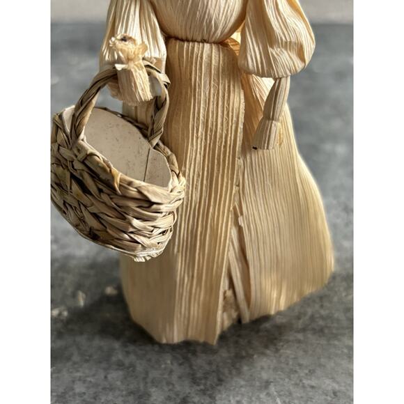 3 Vtg Corn Husk Doll, Folk Art 6” Figures - Picture 4 of 14